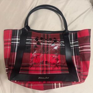 💼Victoria's Secret Red Plaid Tote Bag